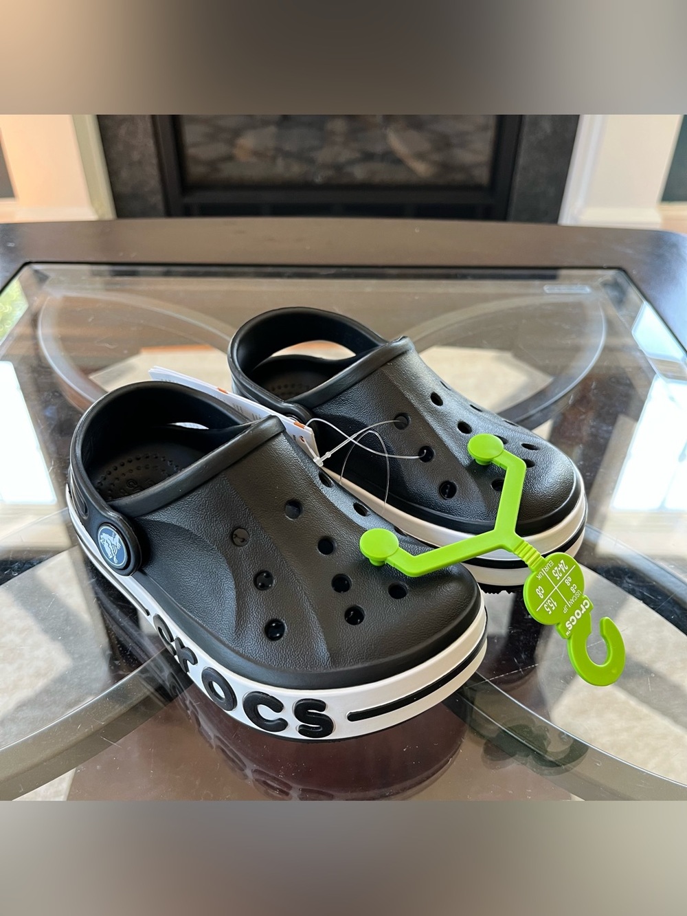 C8 Crocs Bayaband Clogs Kids Black/White